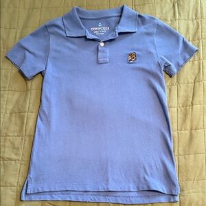 Crewcuts Light Blue Kids Polo with Tiger Patch